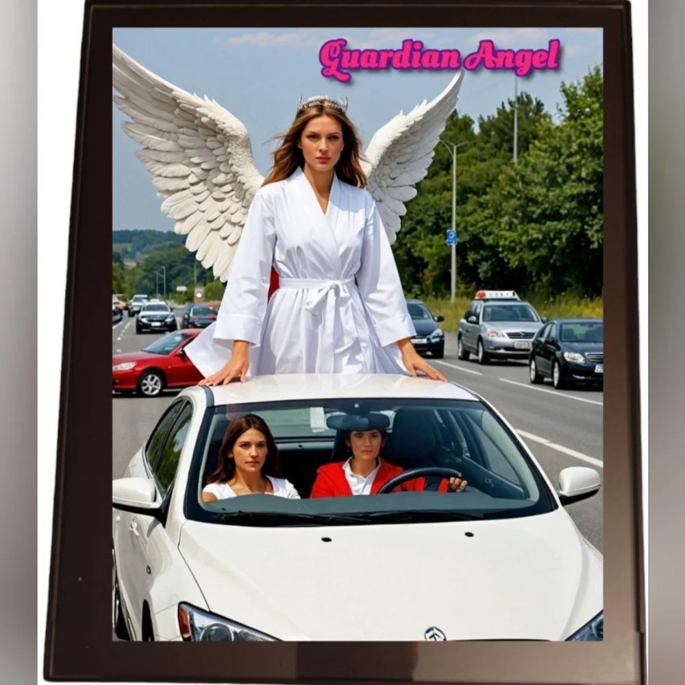 Guardian Angel In A Glass Front Frame 8x10